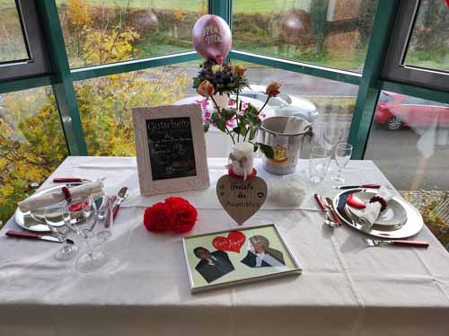 Candle-Light-Dinner zum 72. Hochzeitstag
